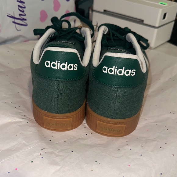 Adidas Men's Green Sneakers with White Accents - Picture 3 of 9
